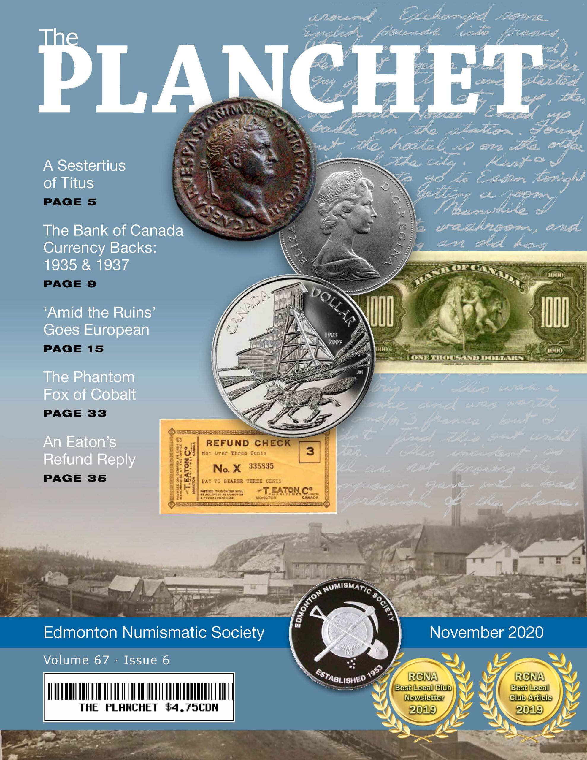 The Planchet Numismatic Magazine: November 2020