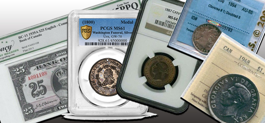 Certified Graded Coins - Edmonton Numismatic Society